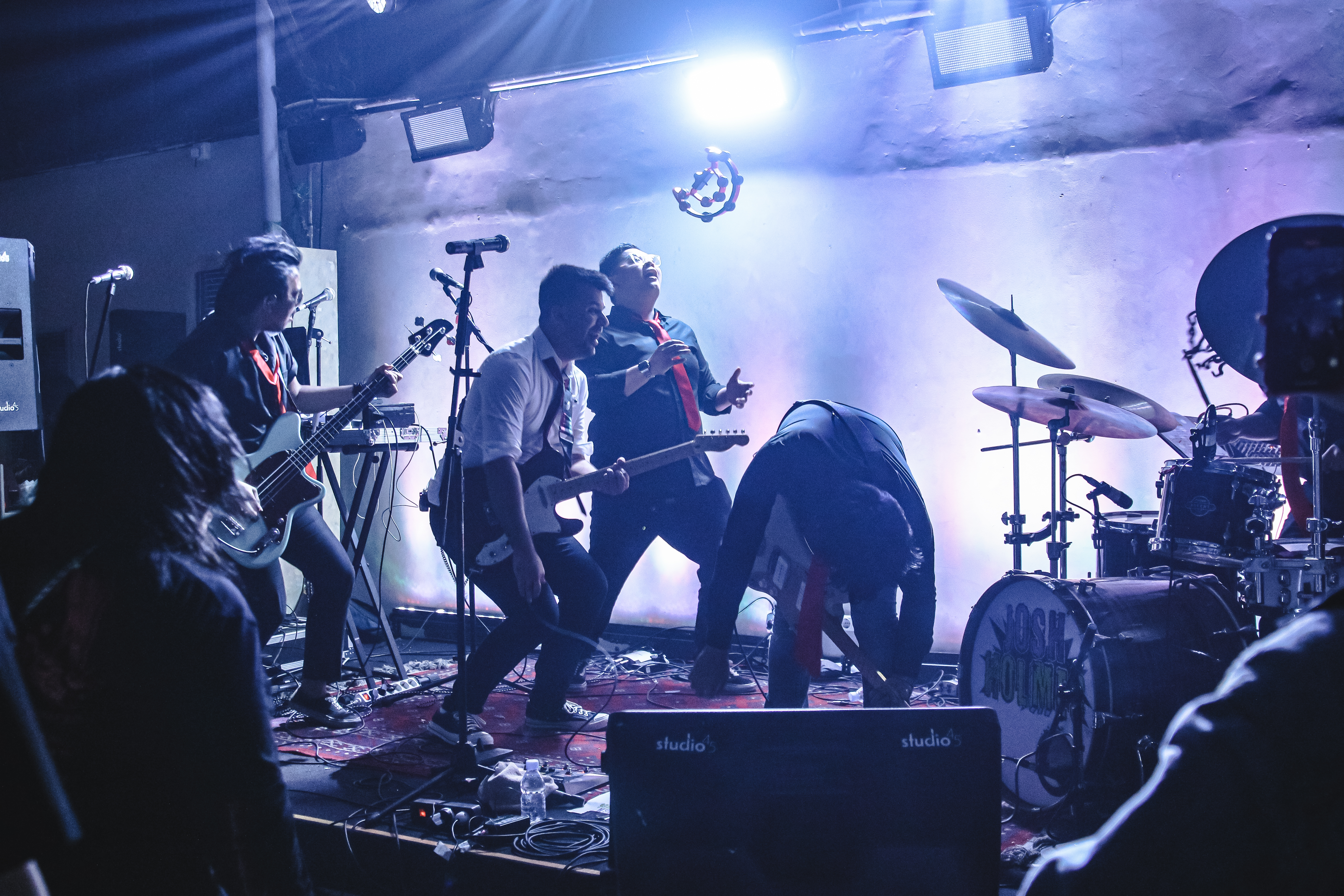 Josh Holmes and band performing live